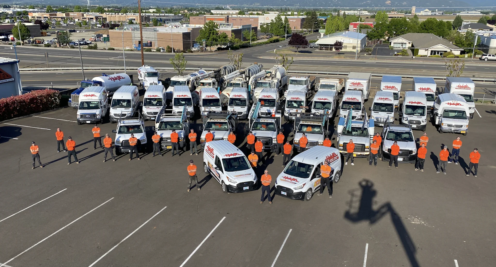 Hukill's team fleet at sunset